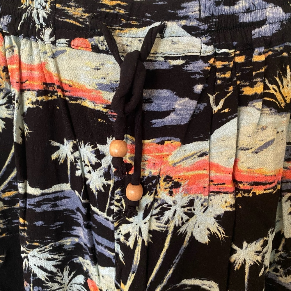 Free People Intimates Tropical Blue Lagoon Wide-Leg Pants Small - Picture 6 of 8